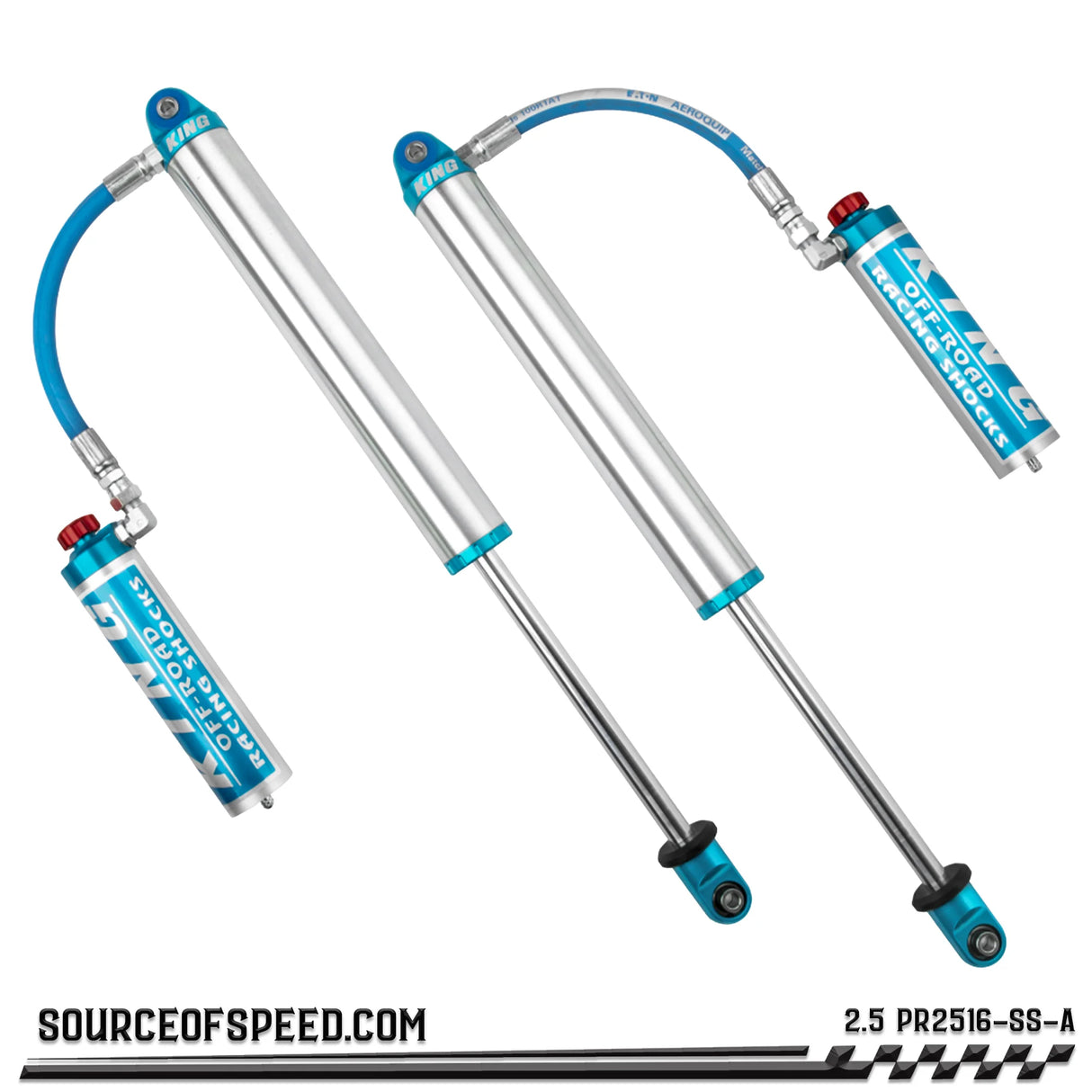 King 2.50" x 16" PR Series Shock with Remote Reservoir & Compression Adjuster