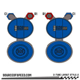 King Shock 2-Tube Piggyback Reservoir Bypass Layout - Style 2
