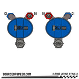 King 3.0 2-Tube Bypass Remote Reservoir | 14.00" Stroke