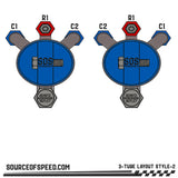 King 3.0 3-Tube Bypass Remote Reservoir | 12.00" Stroke