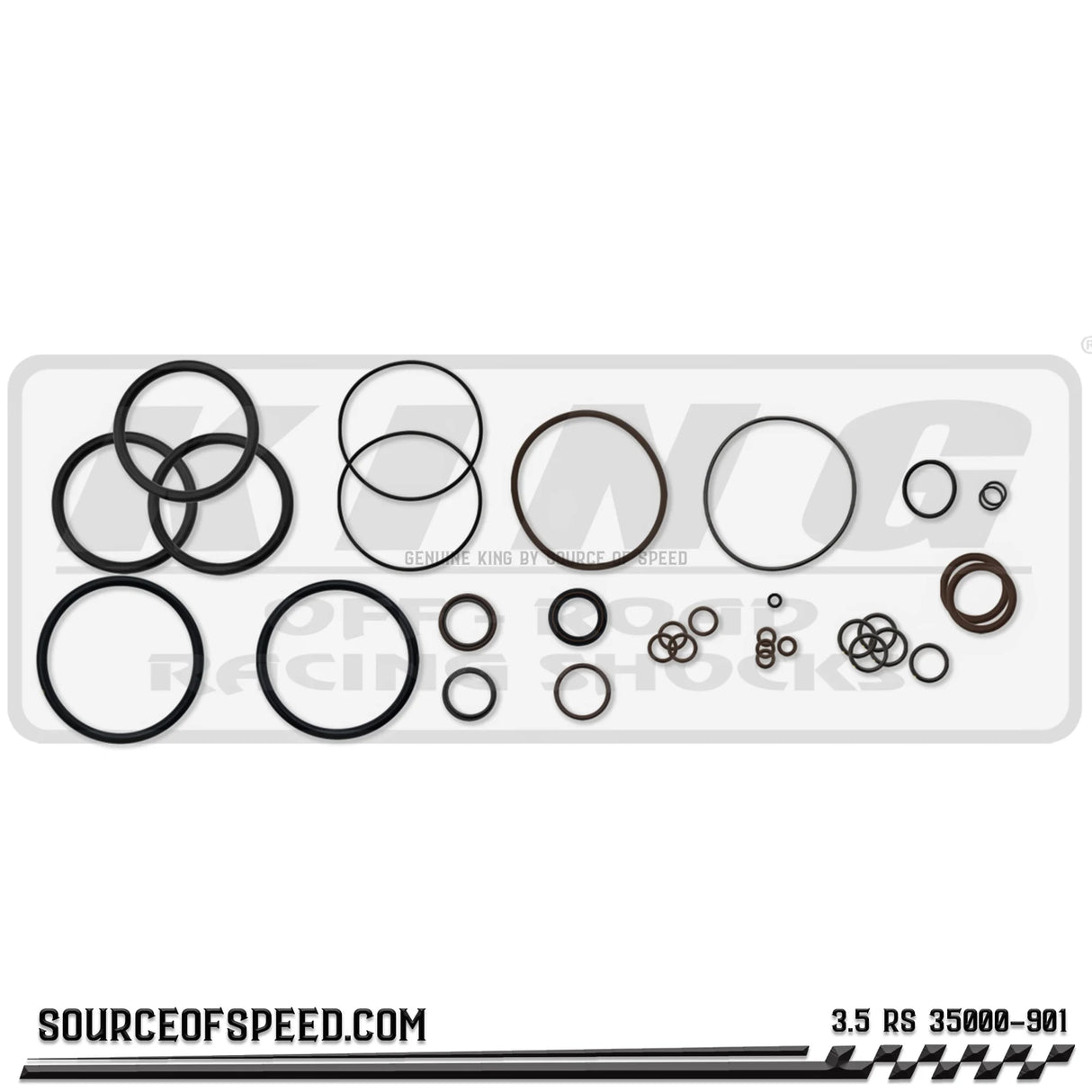 King Shock Race Series Seal Kit | 3.50" x 1.00" shaft | 35000-901