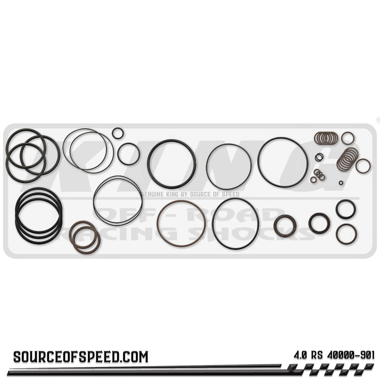 King Shock Race Series Seal Kit | 4.00" x 1.25" shaft | 40000-901