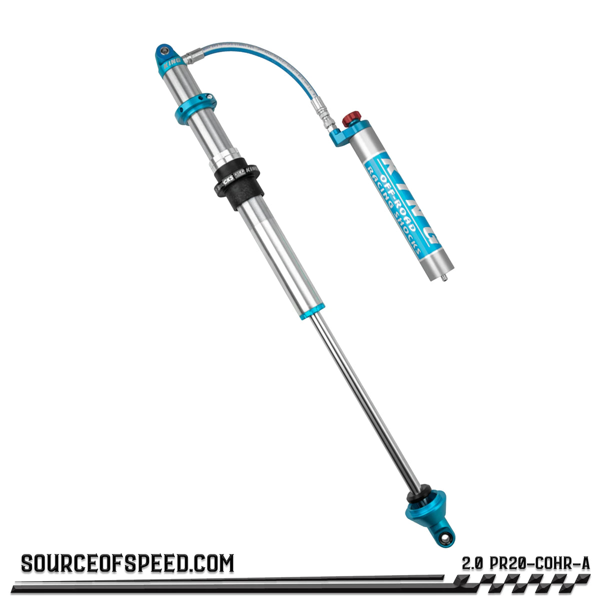 King 2.00" PR Coilover Shock Remote Reservoir w/Compression Adjuster