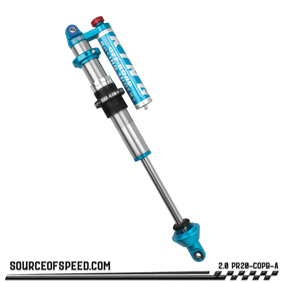 King 2.00" PR Coilover Shock Piggyback Reservoir w/Compression Adjuster