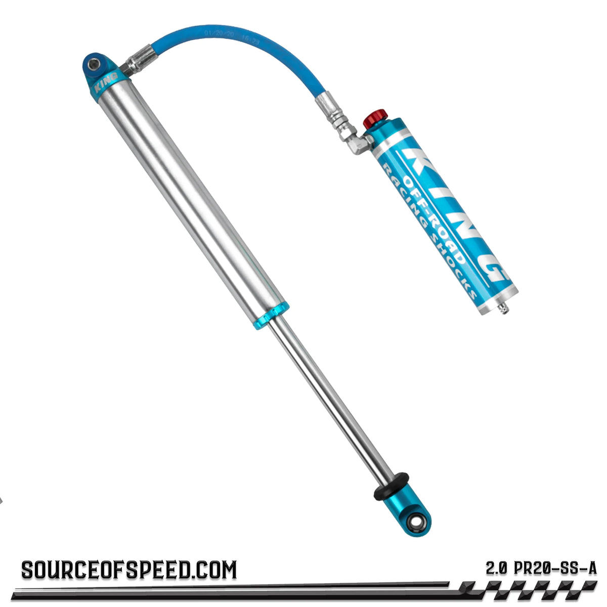 King 2.00" PR Series Shock with Remote Reservoir & Compression Adjuster
