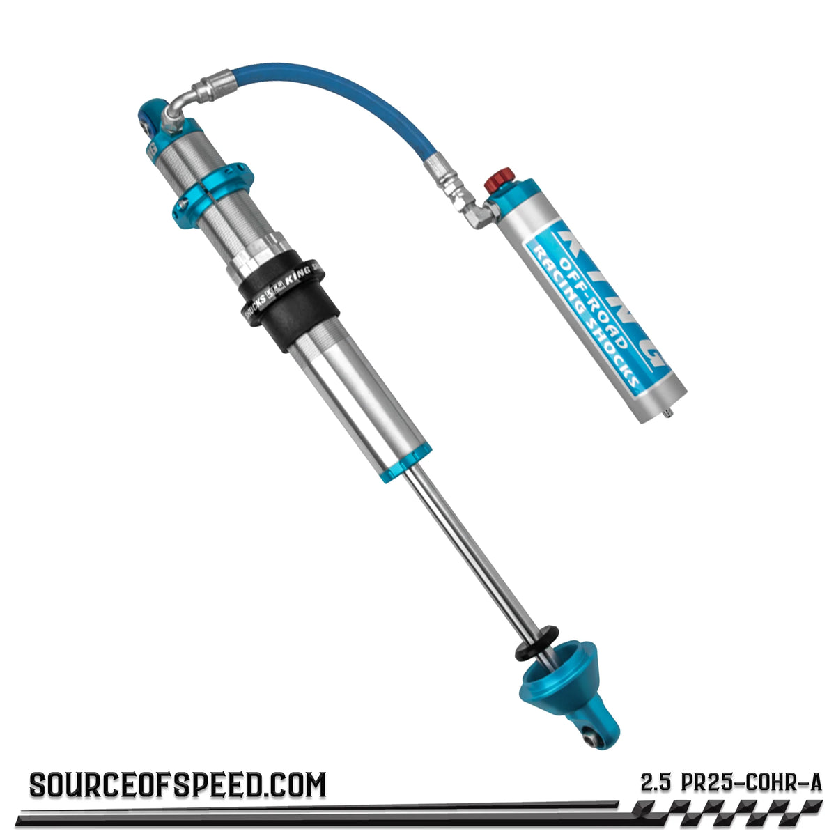 King 2.50" PR Coilover Shock Remote Reservoir w/Compression Adjuster