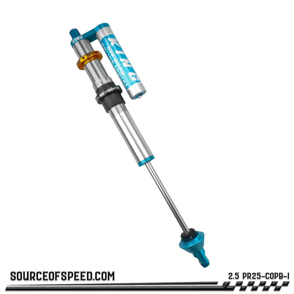 King 2.50" PR Coilover Shock Piggyback Reservoir w/Internal Bypass