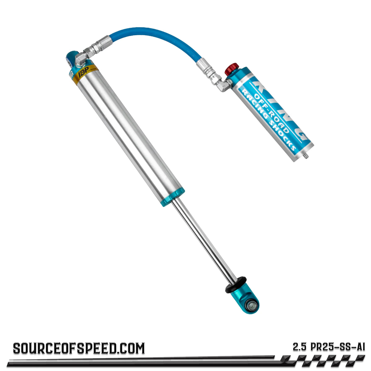 King 2.50" PR Series Shock with Remote Reservoir, compression adjuster & Internal Bypass