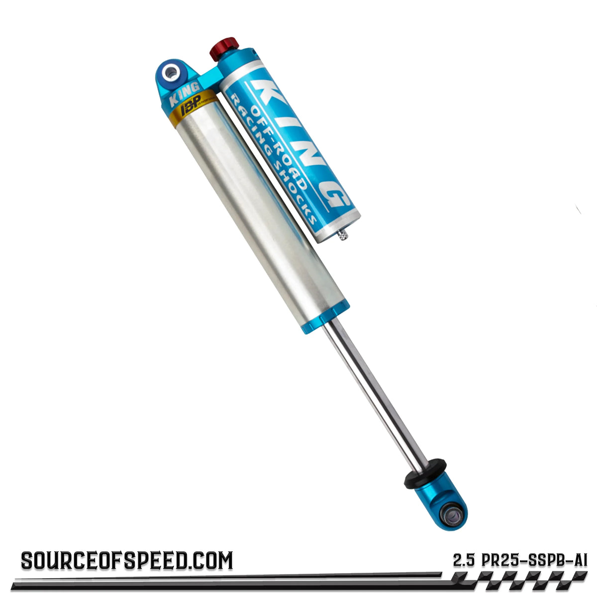 King PR Series 2.50" Piggyback Reservoir Shock with Compression Adjuster and Internal Bypass