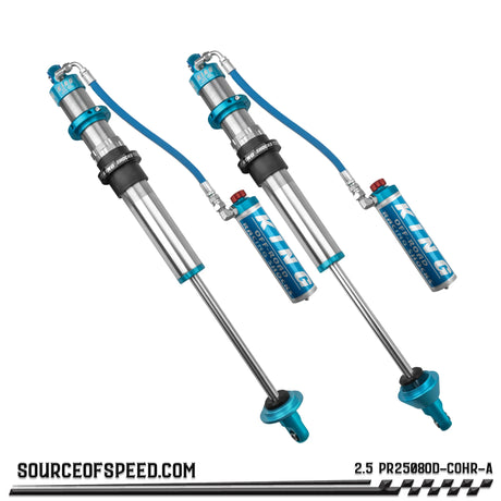King 2.50" x 8" PR Coilover Shock Remote Reservoir w/Compression Adjuster and OD End Cap