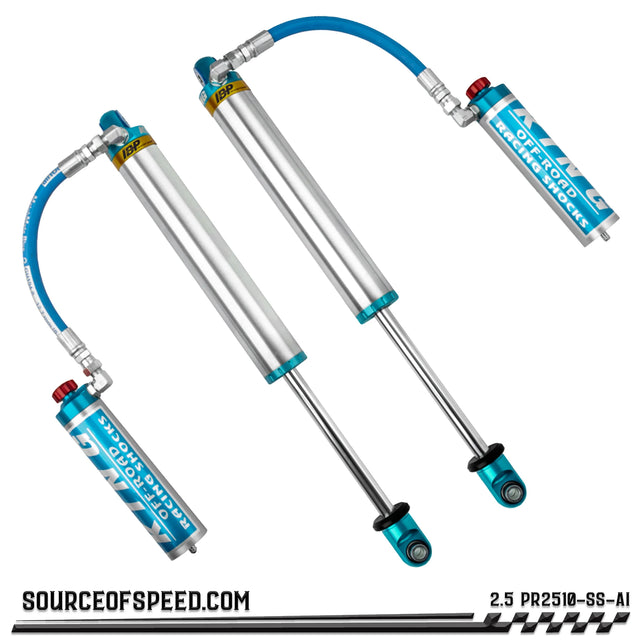 King 2.50" x 10" PR Series Shock with Remote Reservoir, compression adjuster & Internal Bypass