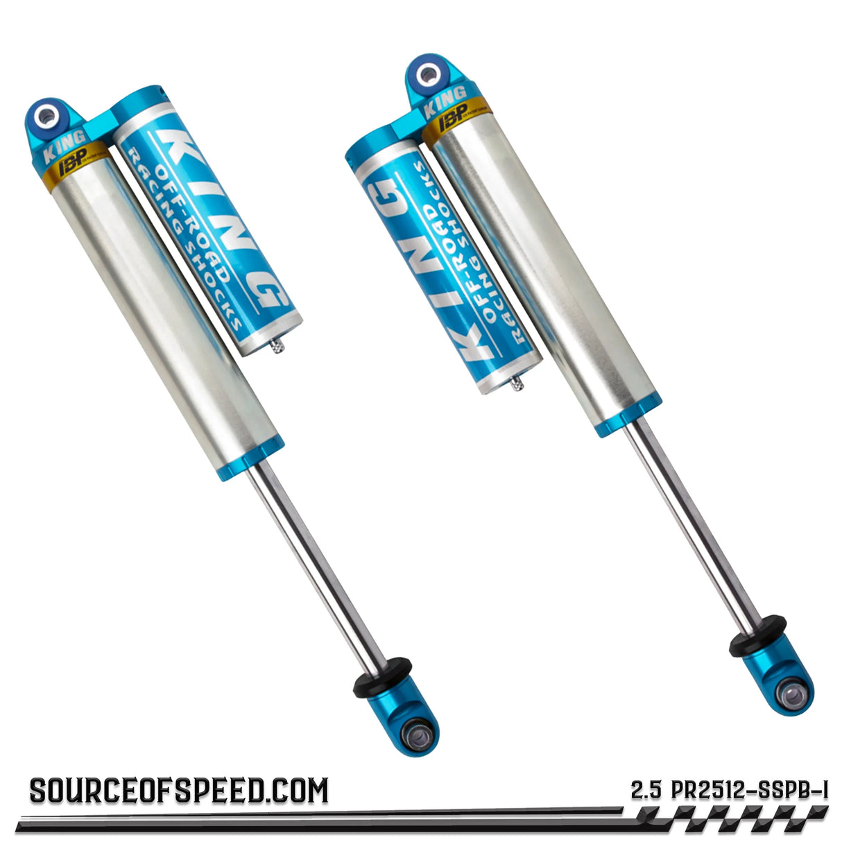 King PR Series 2.50" x 12" Piggyback Reservoir Shock with Internal Bypass