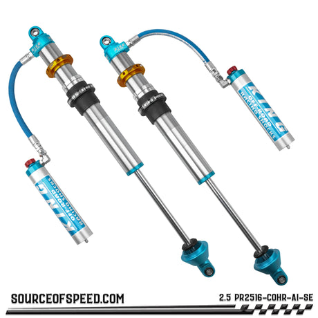 King 2.50" x 16" PR Coilover Shock Remote Reservoir w/Compression Adjuster, IBP and Swivel Endcap 