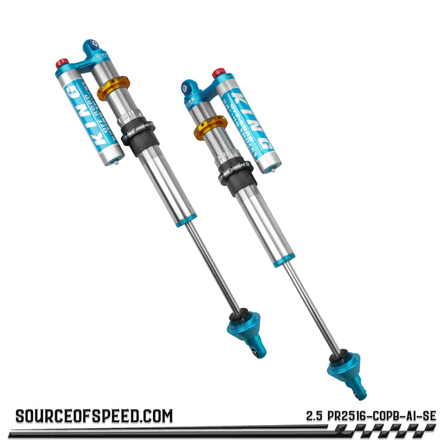 King 2.50" x 16" PR Coilover Shock Piggyback Reservoir w/Compression Adjuster, IBP and Swivel Endcap 