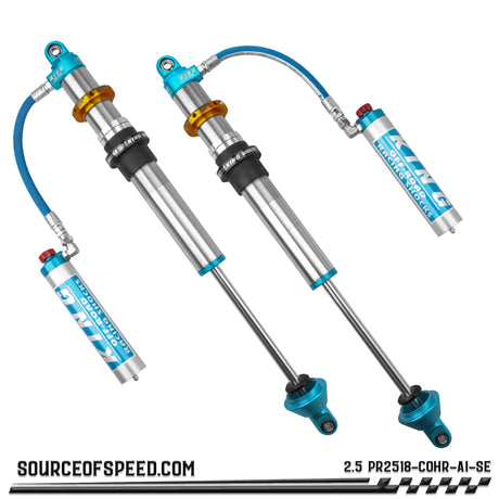 King 2.50" x 18" PR Coilover Shock Remote Reservoir w/Compression Adjuster, IBP and Swivel Endcap 