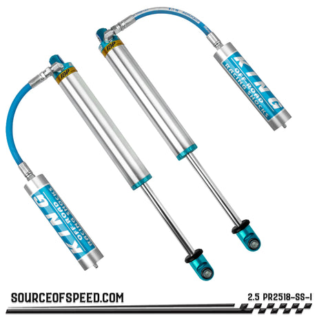 King 2.50" x 18" PR Series Shock with Remote Reservoir & Internal Bypass