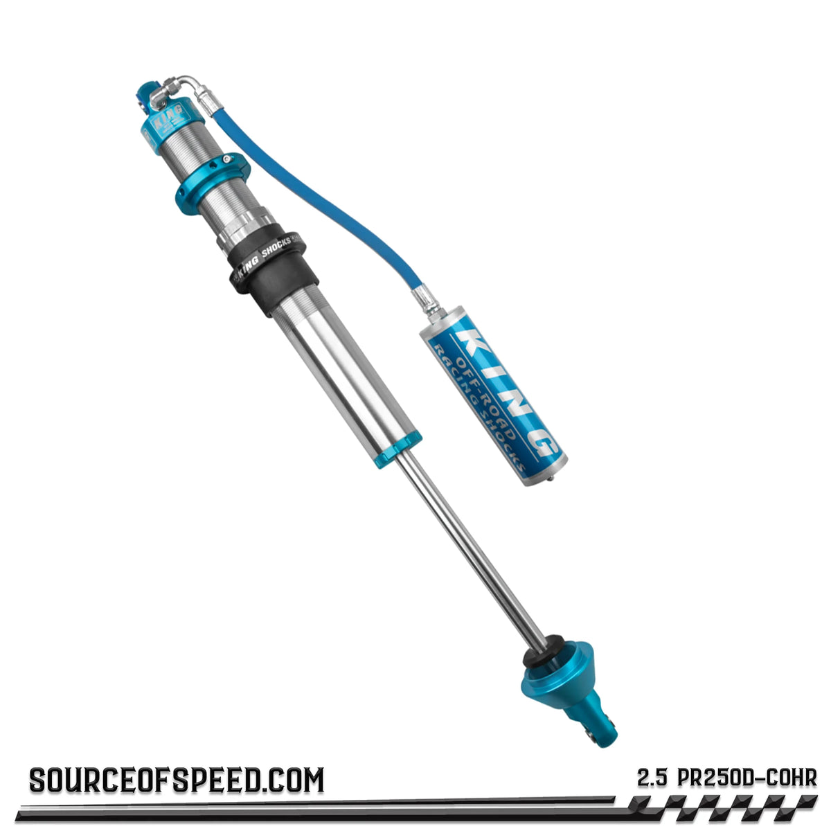 King 2.50" PR Coilover Shock Remote Reservoir and OD End Cap