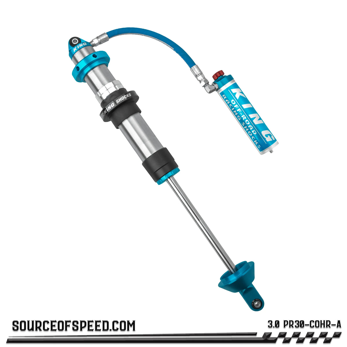King 3.00" PR Coilover Shock Remote Reservoir w/Compression Adjuster