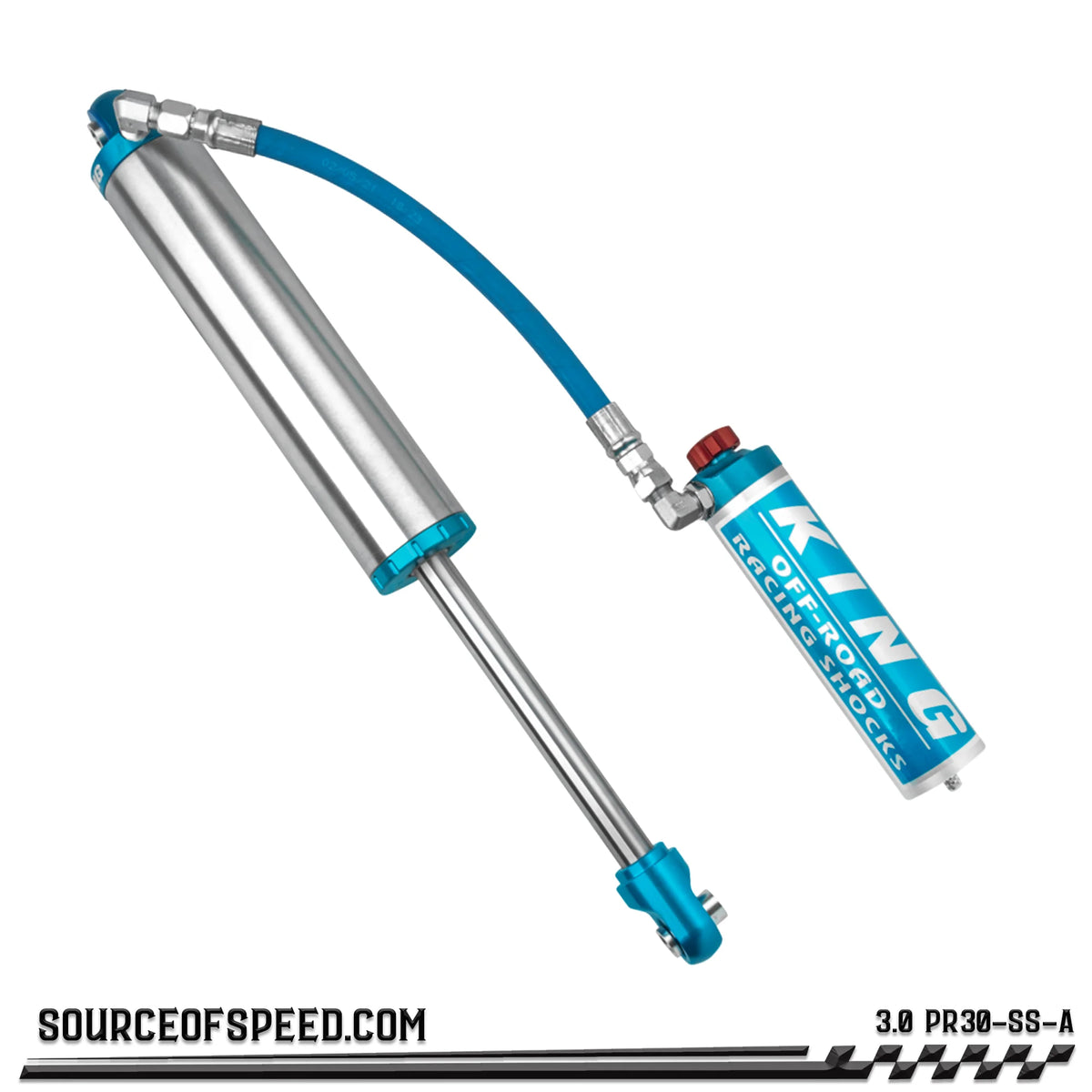 King 3.00" PR Series Shock with Remote Reservoir & Compression Adjuster