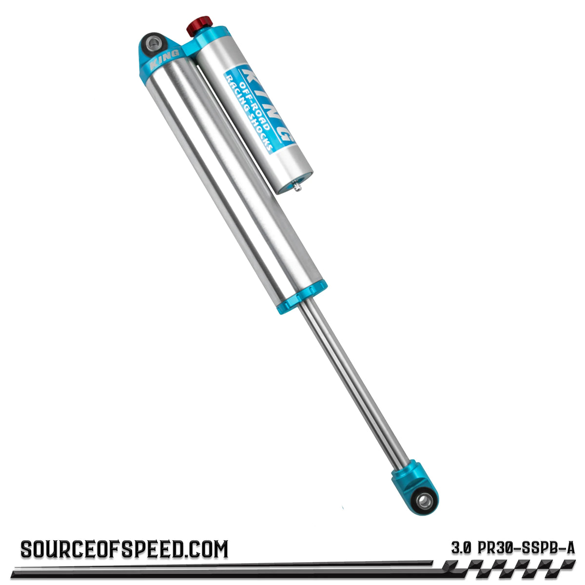 King PR Series 3.0" Piggyback Reservoir shock with Compression Adjuster