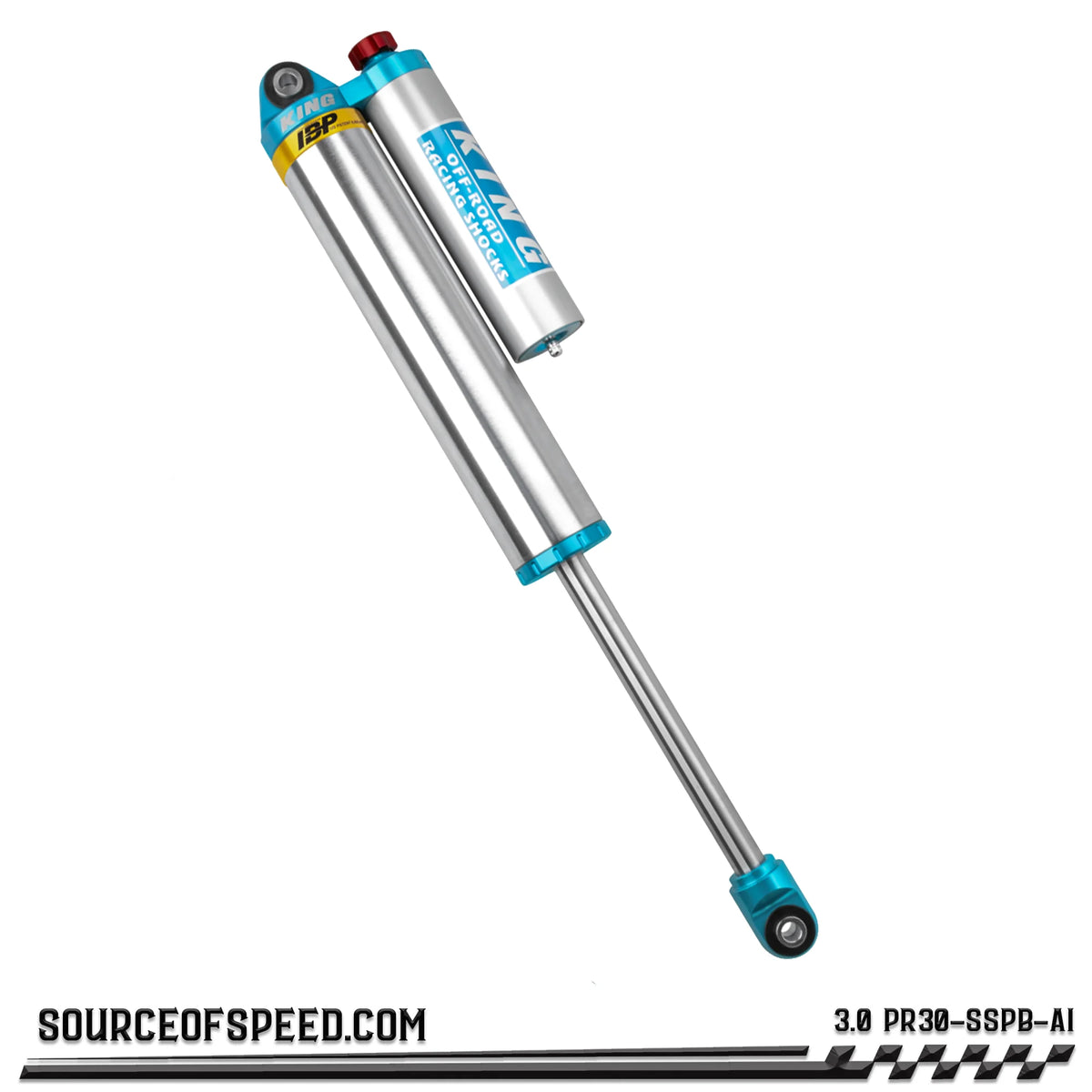 King PR Series 3.0" Piggyback Reservoir shock with Compression Adjuster and Internal Bypass