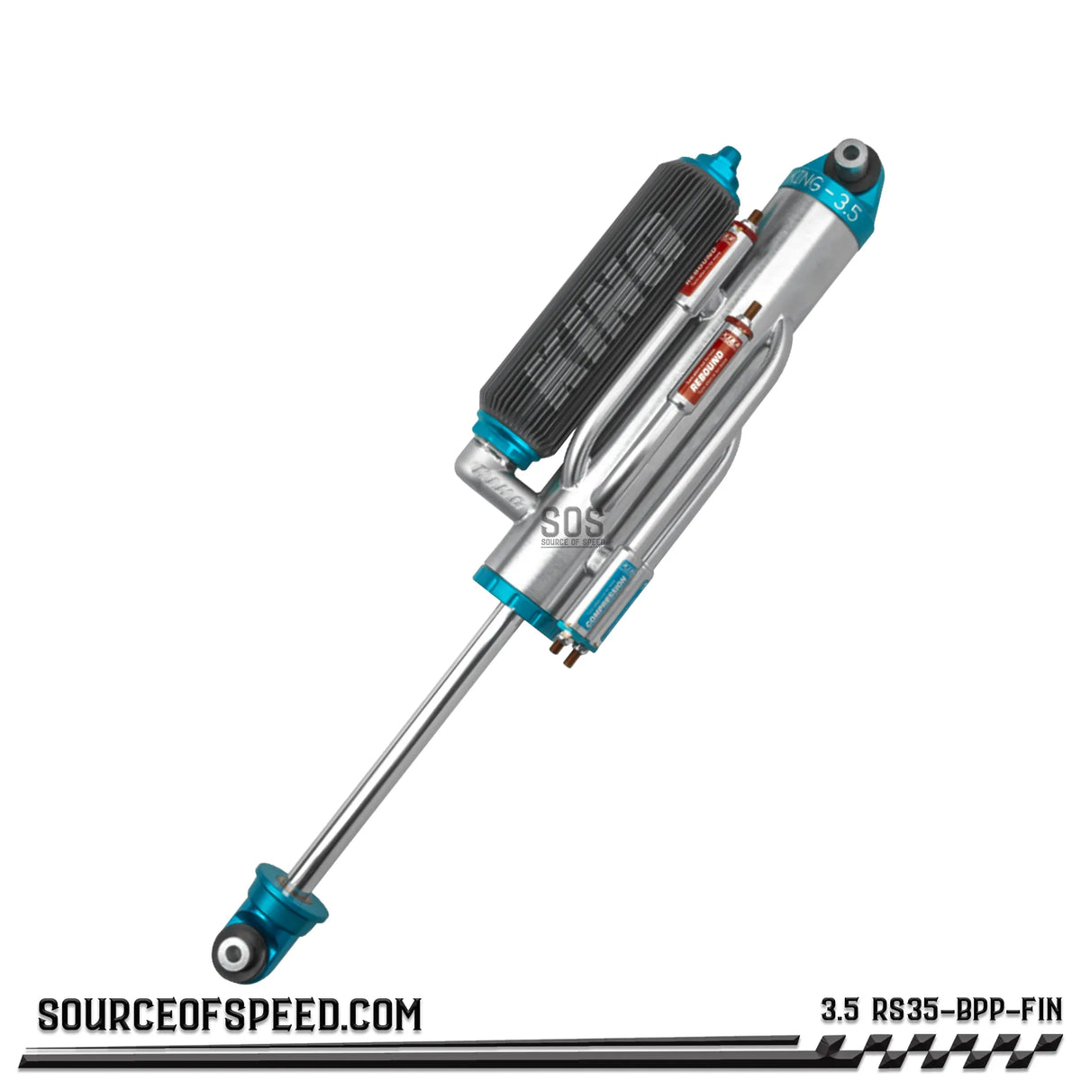 King RS 3.5" Bypass Shock with Finned Piggyback Reservoir