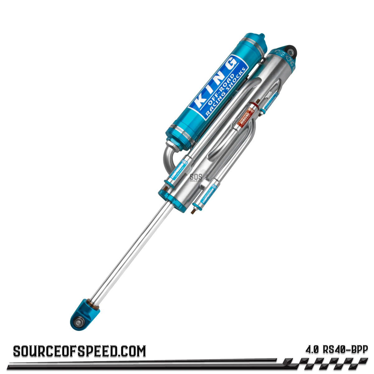 King RS 4.0" Bypass Shock with Piggyback Reservoir
