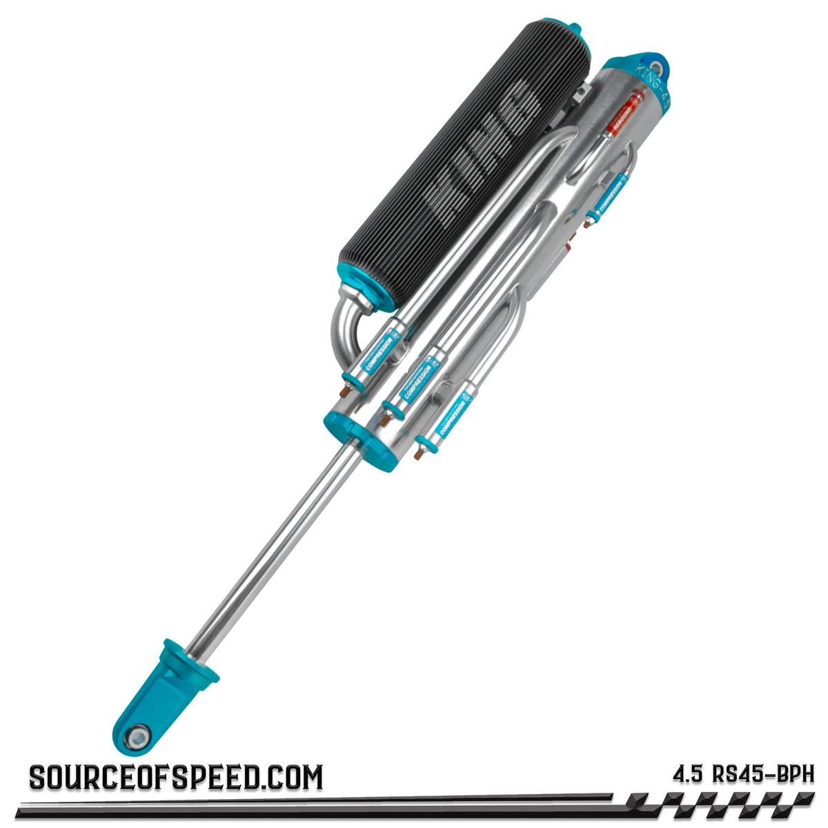 King RS 4.5" Bypass Shock with Piggyback Finned Reservoir